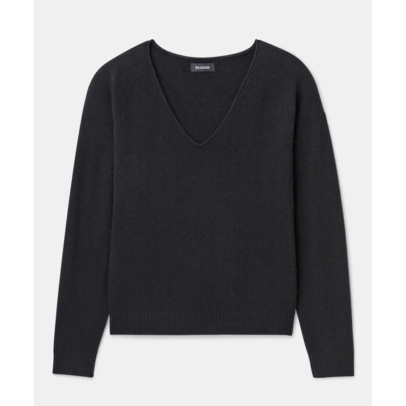 NAADAM Sweaters - NAADAM Charcoal Gray 100% Cashmere V-Neck Sweater Size XXS